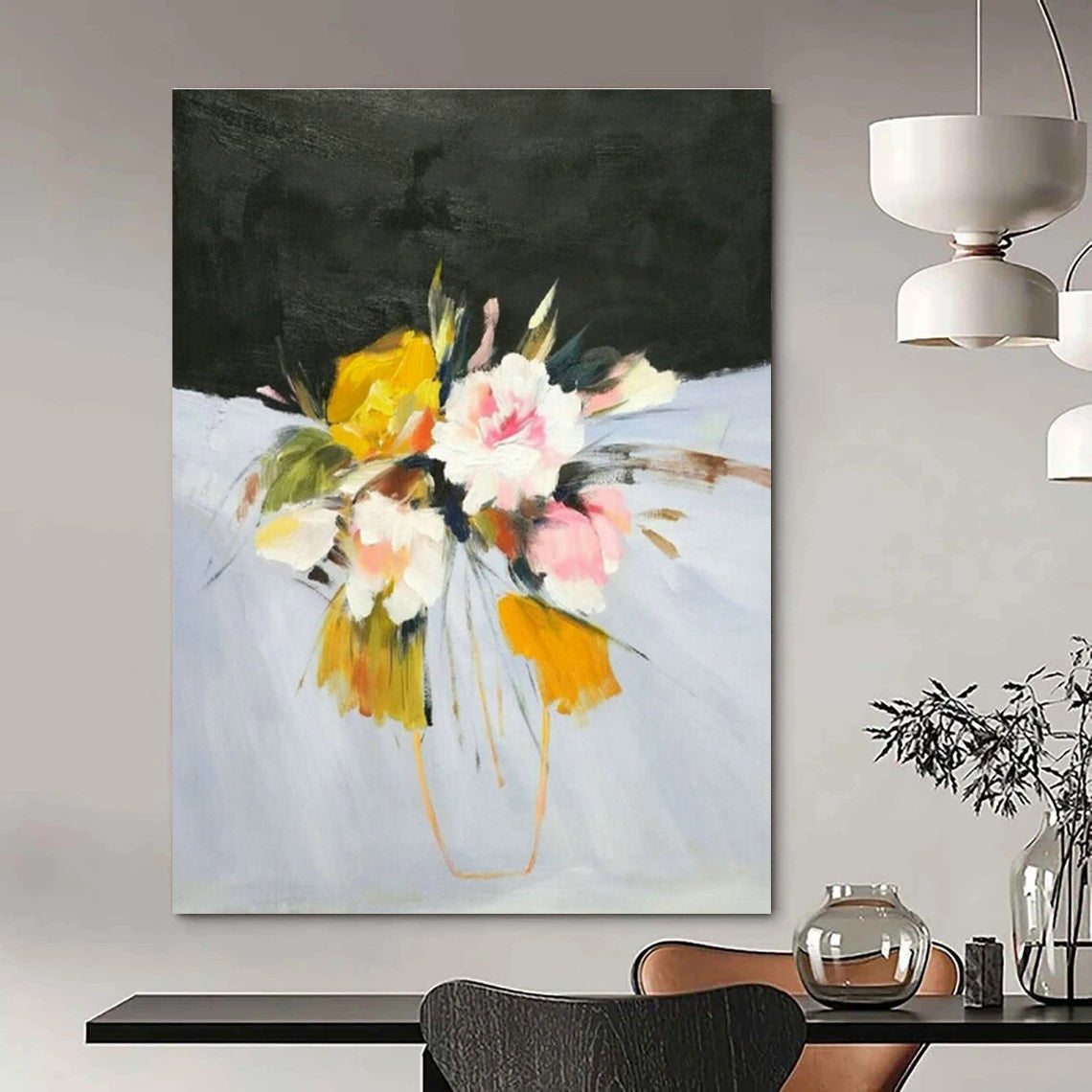 Enormous - Scale Custom Hand - Painted Abstract Canvases for Bedroom Canopy Beds & Office Server Closets DLZ0626