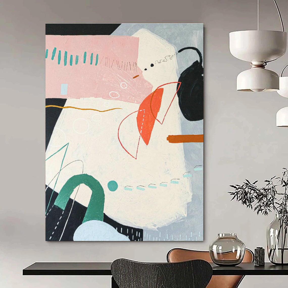 Monumental Custom - Made Abstract Artwork for Bedroom & Office DLZ1109