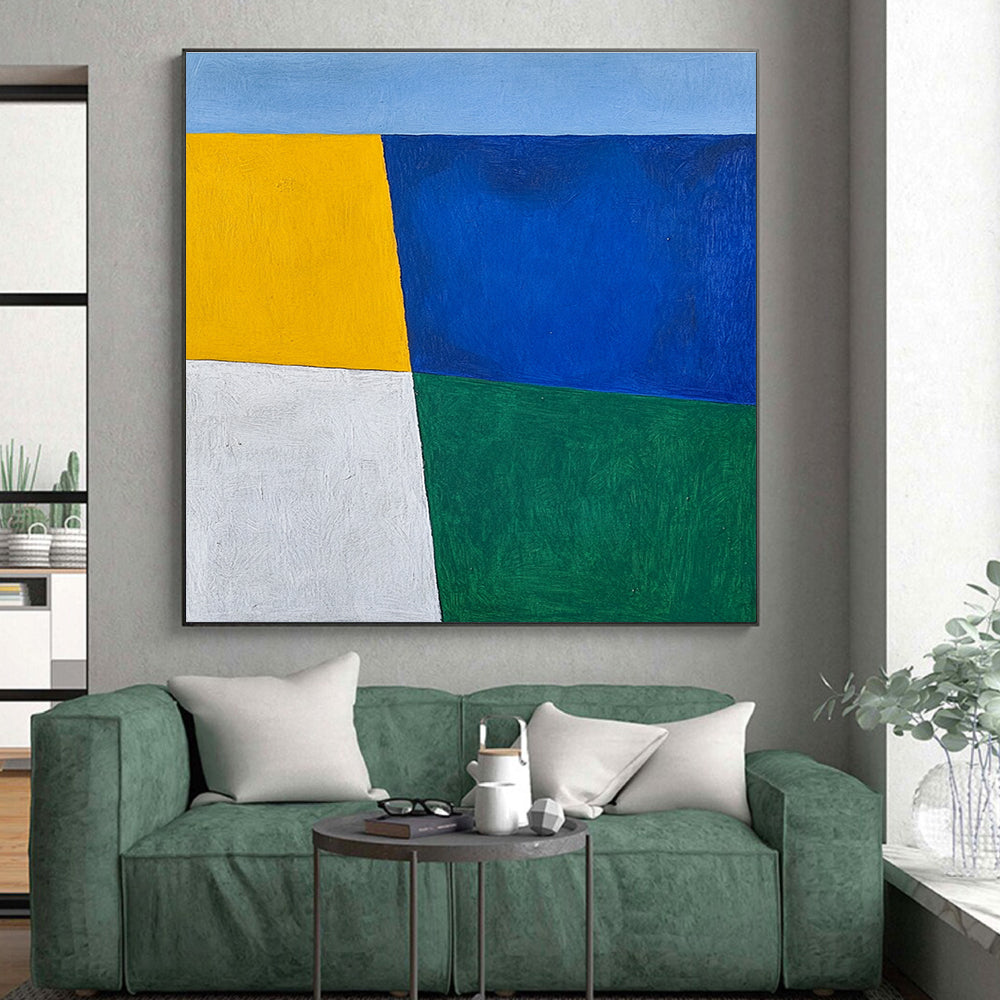 Primary Colors Geometric Block Abstract Painting GER219