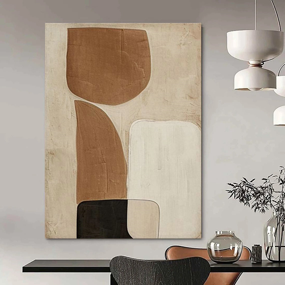 Monumental Scale Custom-Tailored Hand Painted Abstract Art for Office & Living Room DLZ2194