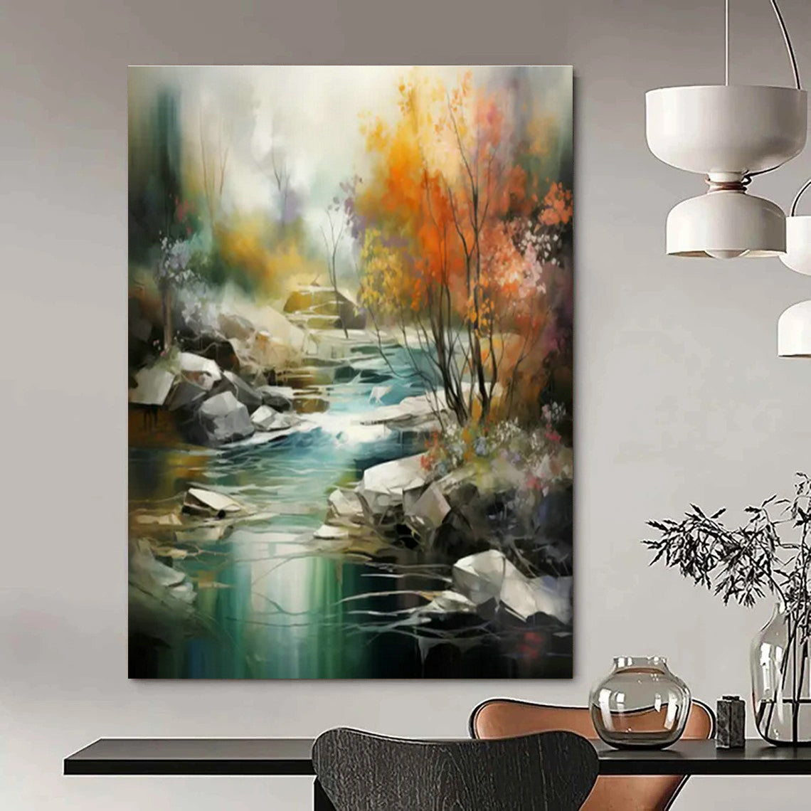 Hand-Crafted Abstract Wall Decor for Cottage Living Room Book Nook and Office Supply Organizer Wall DLZ1716