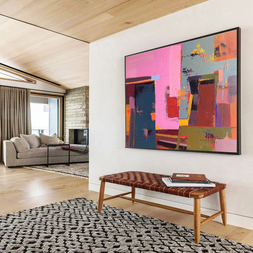 Colorful Geometric Abstraction Abstract Painting THY003