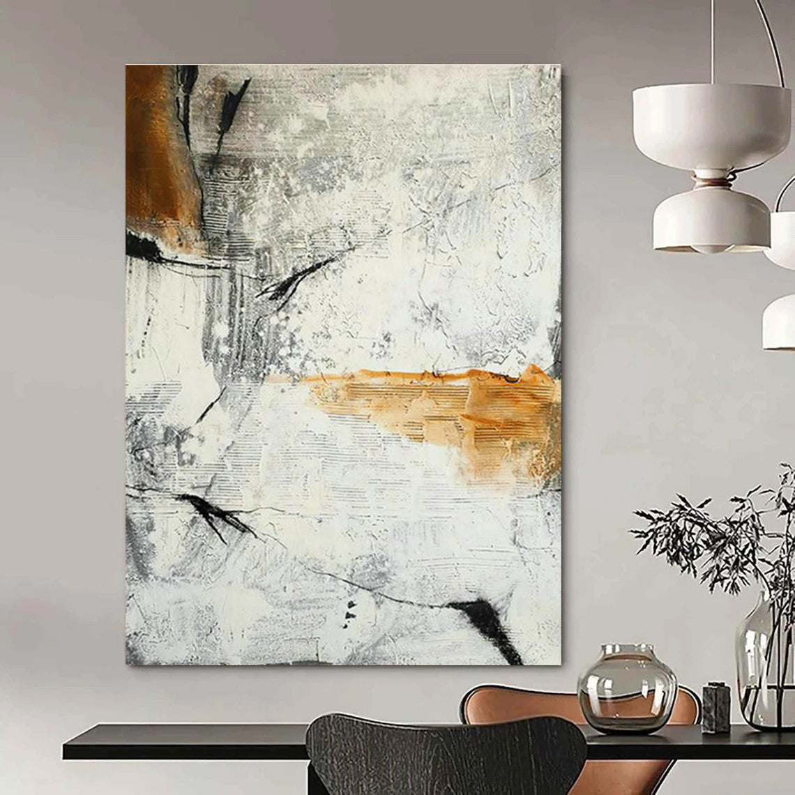 Vast Custom - Embellished Handmade Abstract Canvas for Hallway & Cottage DLZ2138