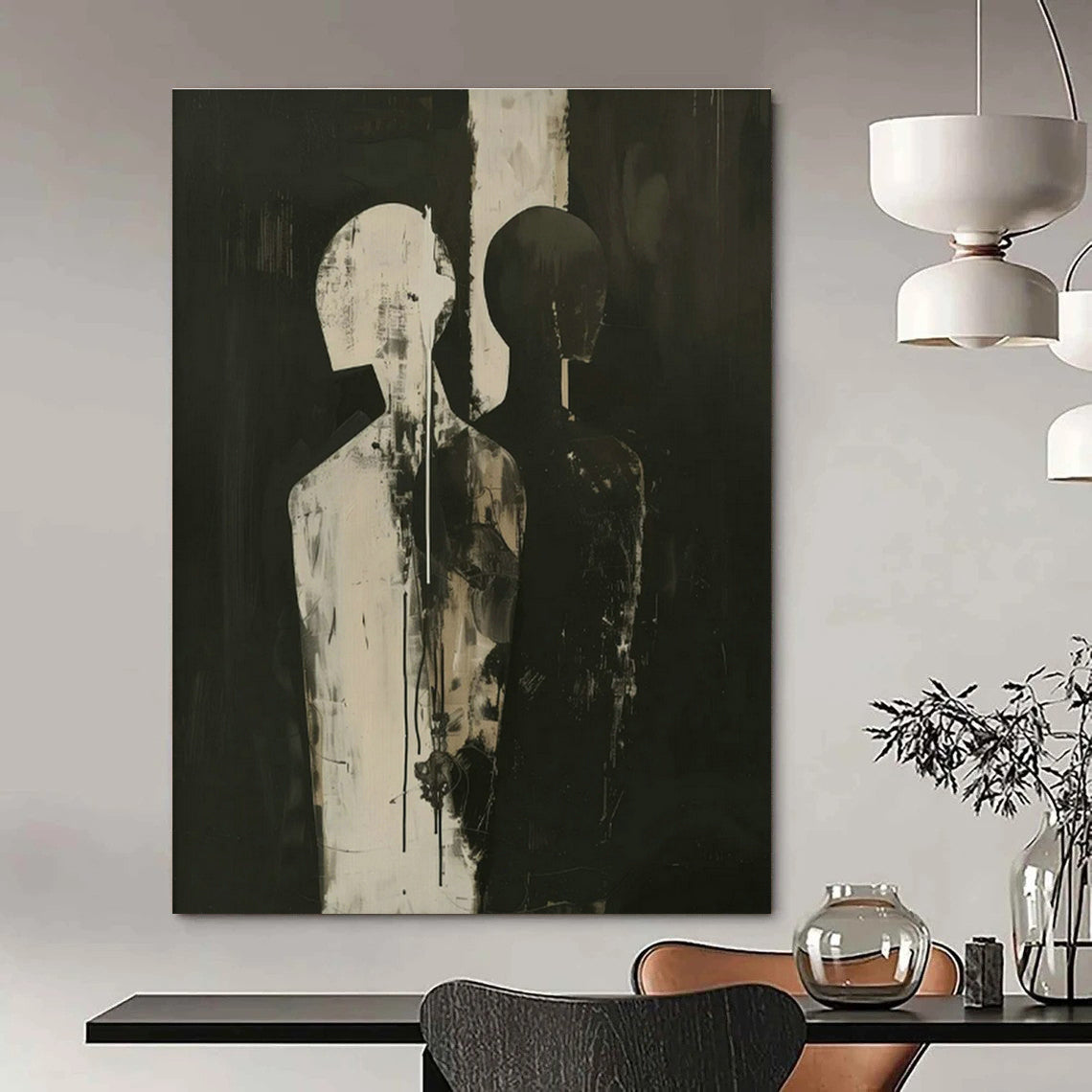 Customizable Handmade Abstract Canvas for Entryway and Hallway DLZ1828