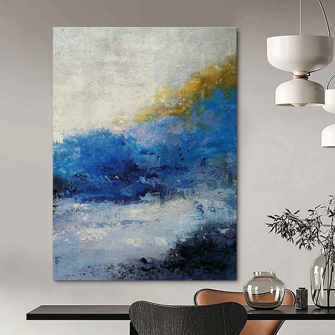Custom Hand - Painted Abstract Art for Bedroom & Cottage Entryway DLZ0552