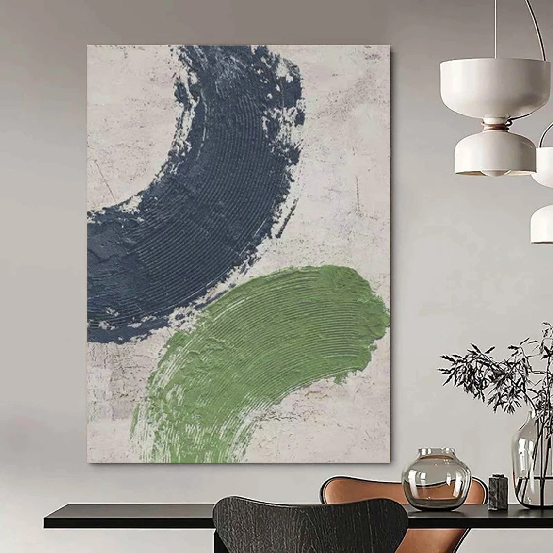Colossal Custom Hand - Painted Abstract Canvas for Hallway & Living Room DLZ1079