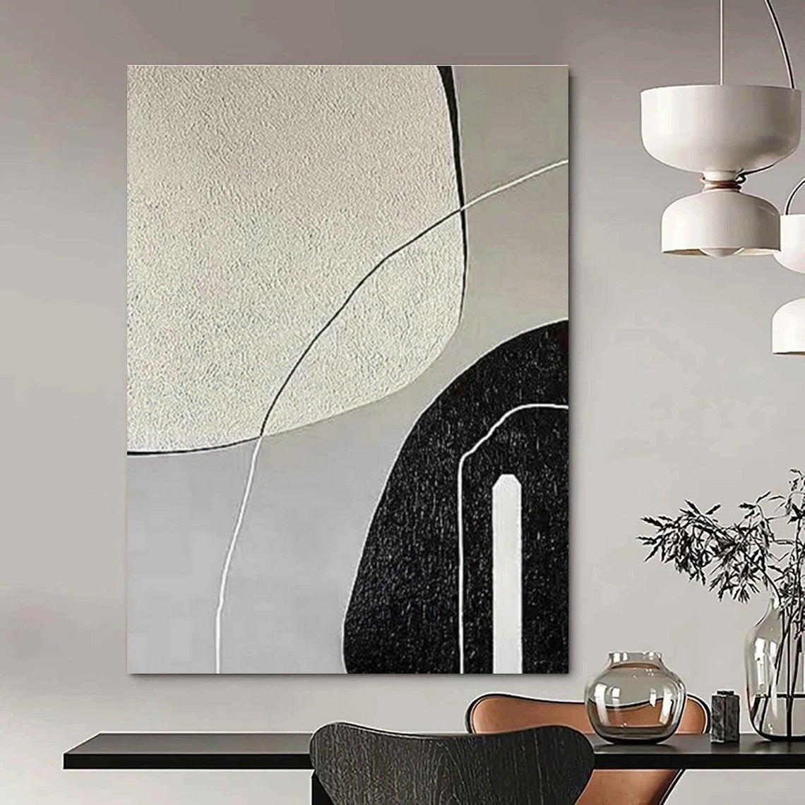 Extra-Vast Hand-Painted Abstract Wall Decor for Living Room & Cottage Office DLZ1146