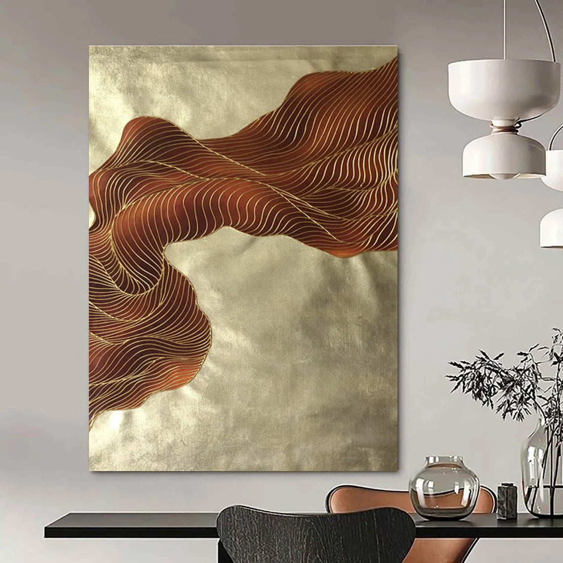 Custom Hand - Painted Abstract Paintings for Office and Cottage Entryway DLZ0537