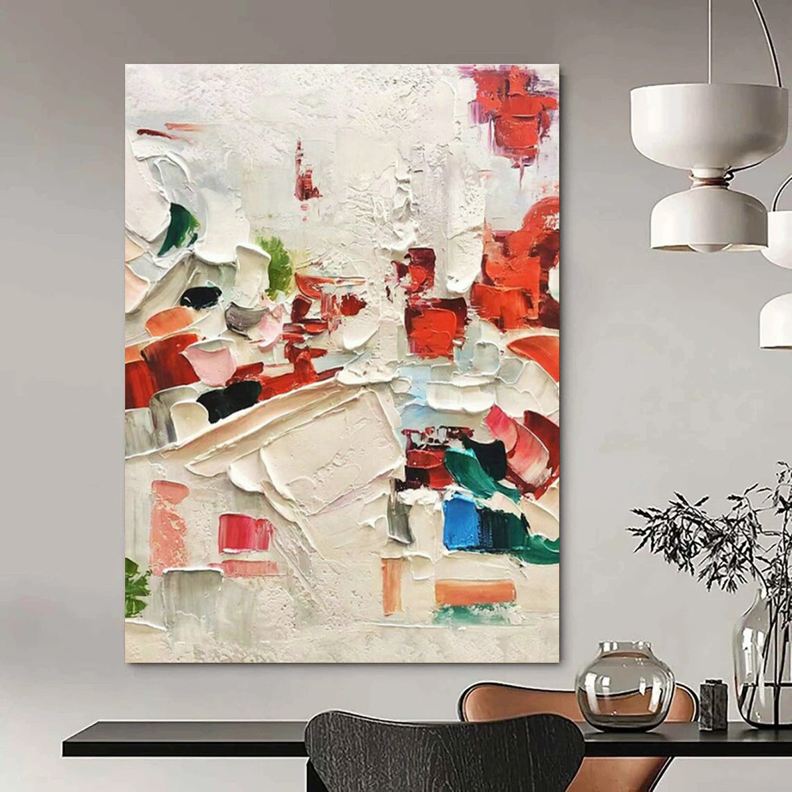 Customizable Handmade Abstract Wall Art for Dining Room and Cottage Bedroom DLZ1608