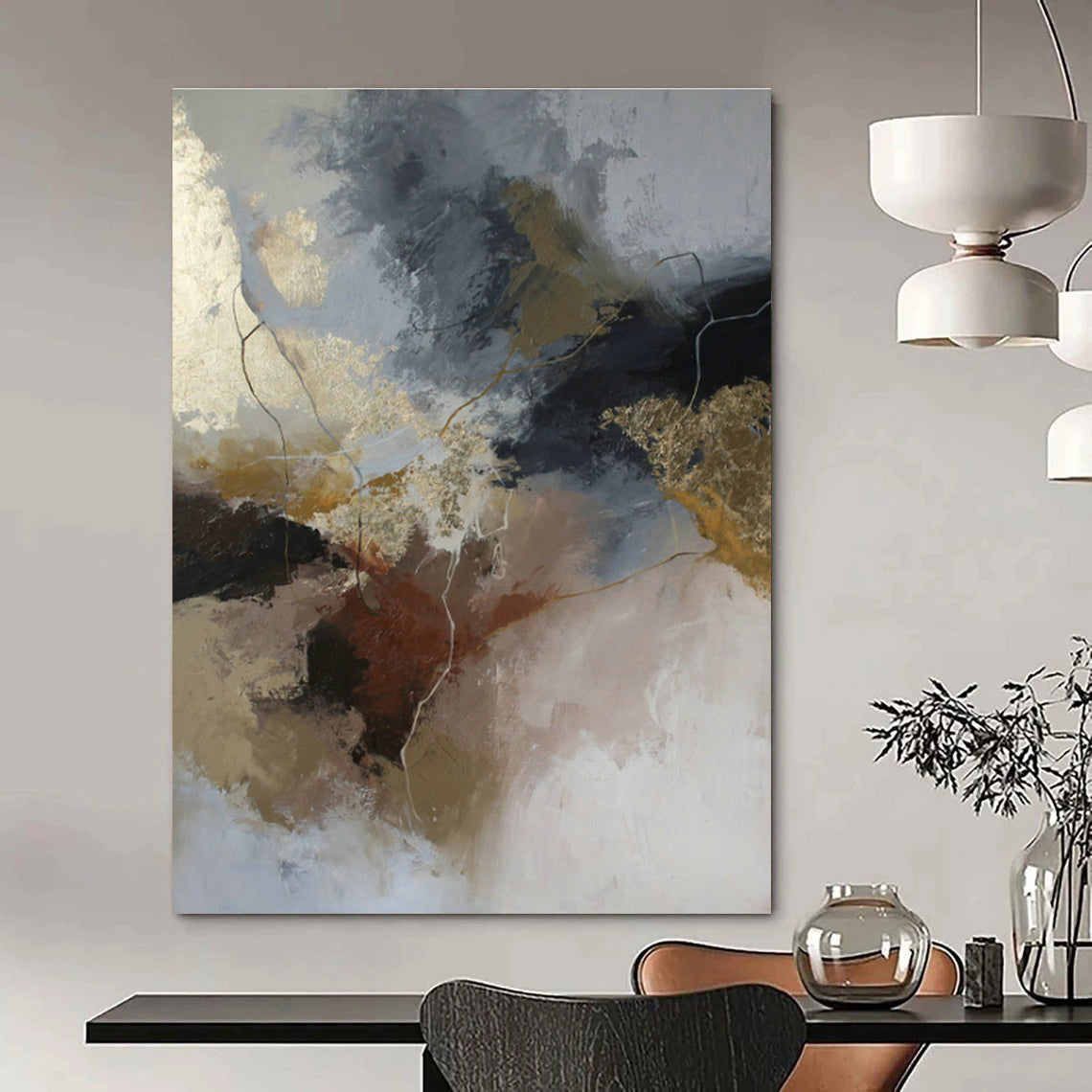 Oversized Bespoke Abstract Mural for Living Room & Hallway DLZ1024