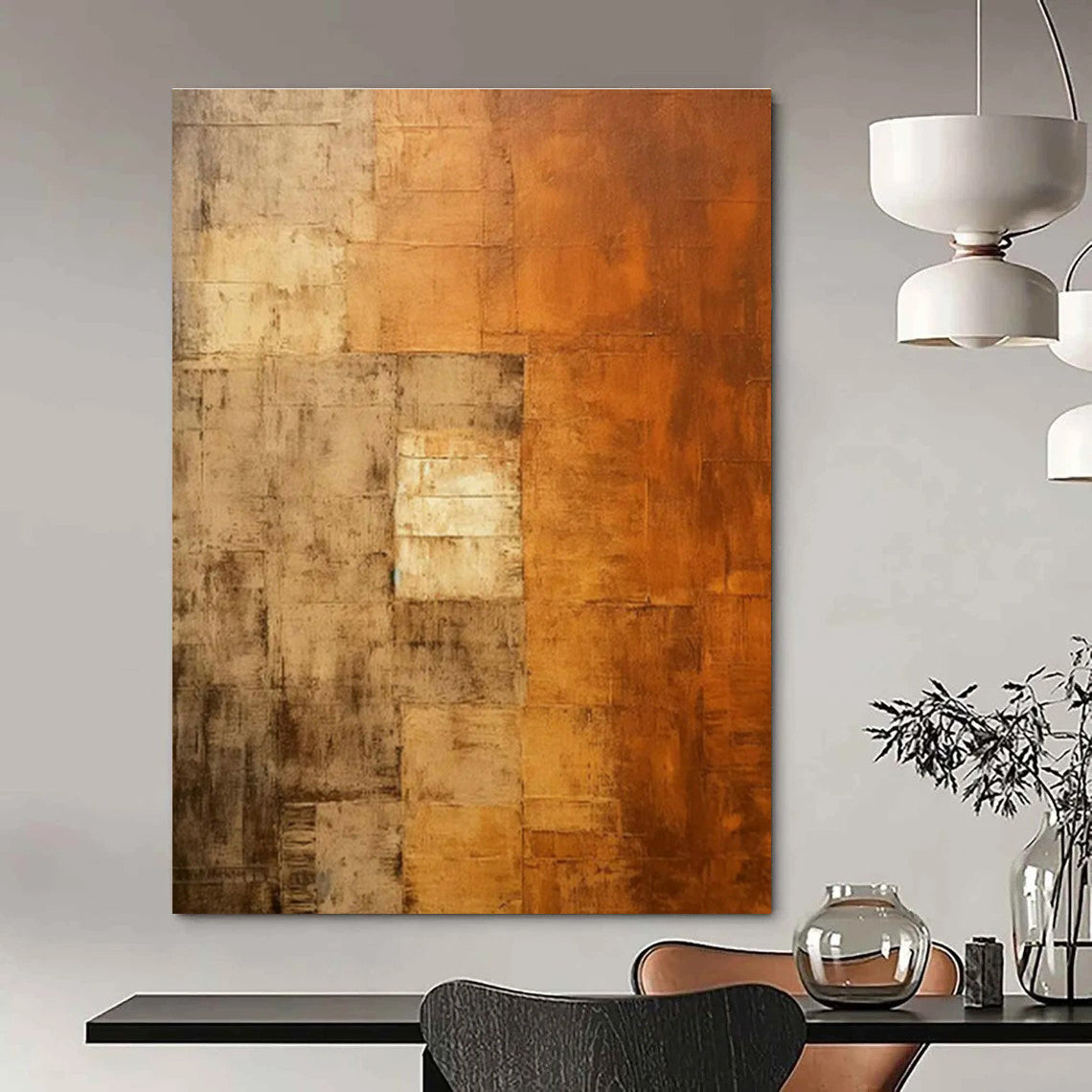 Massive Custom Hand - Painted Abstracts for Bedroom and Entryway DLZ0522