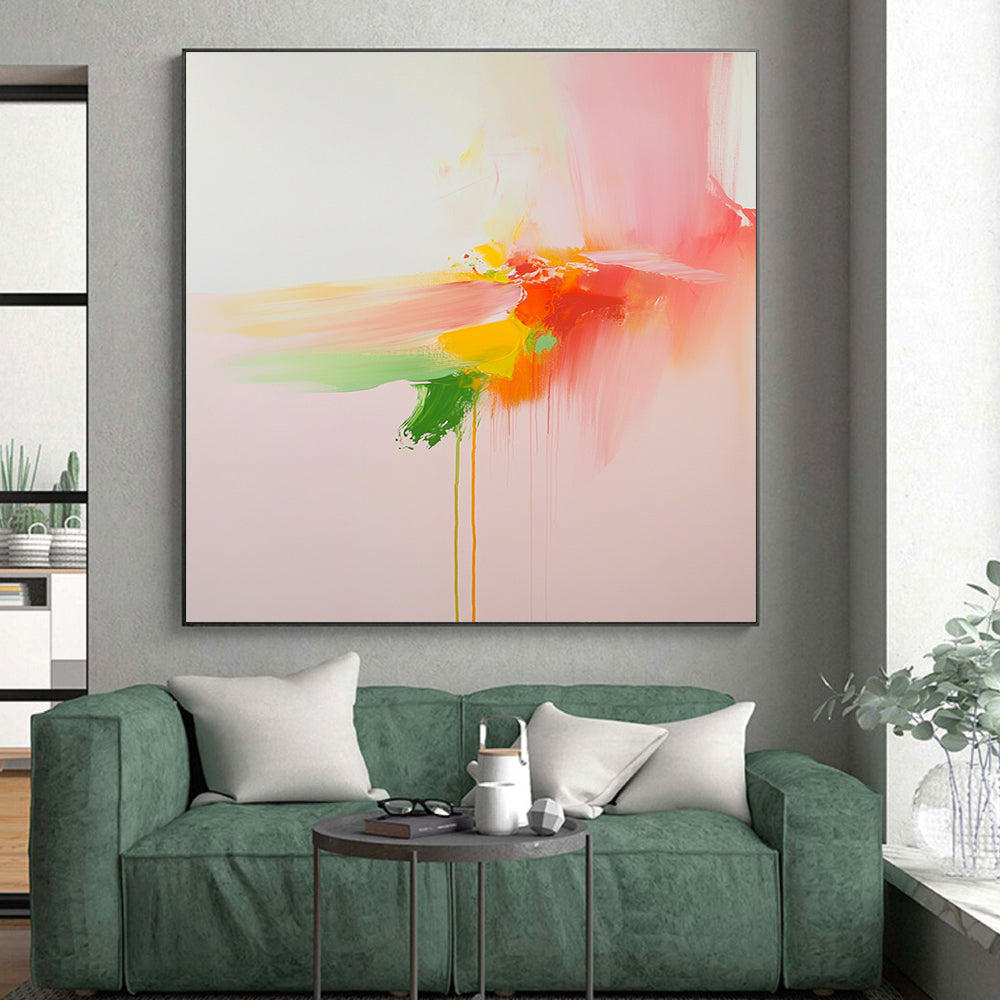 Pastel Color Burst Abstract Painting with Soft Dramatics GER146