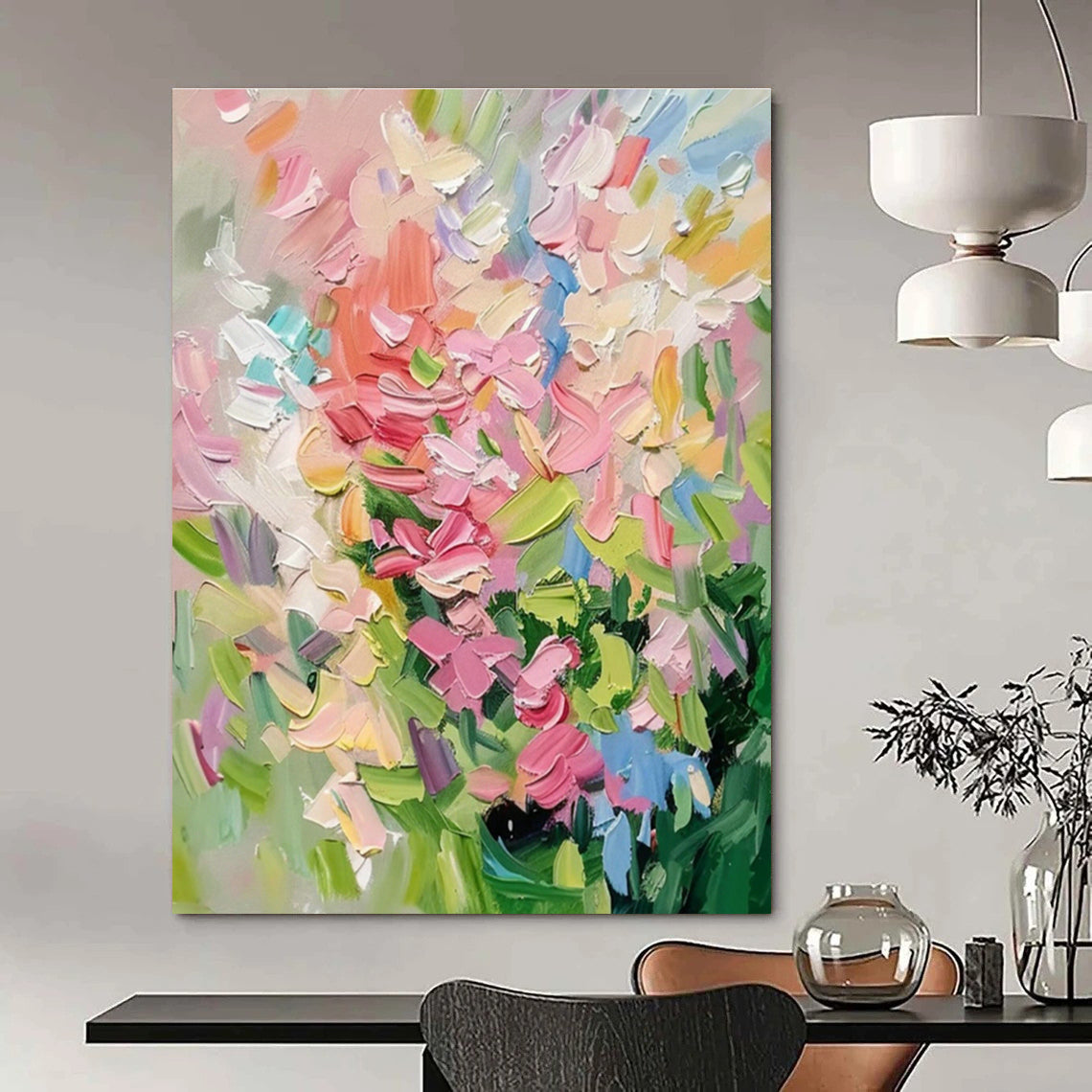 Handmade Extra - Large Abstract Wall Art Installation for Cottage Living Room & Office DLZ1410