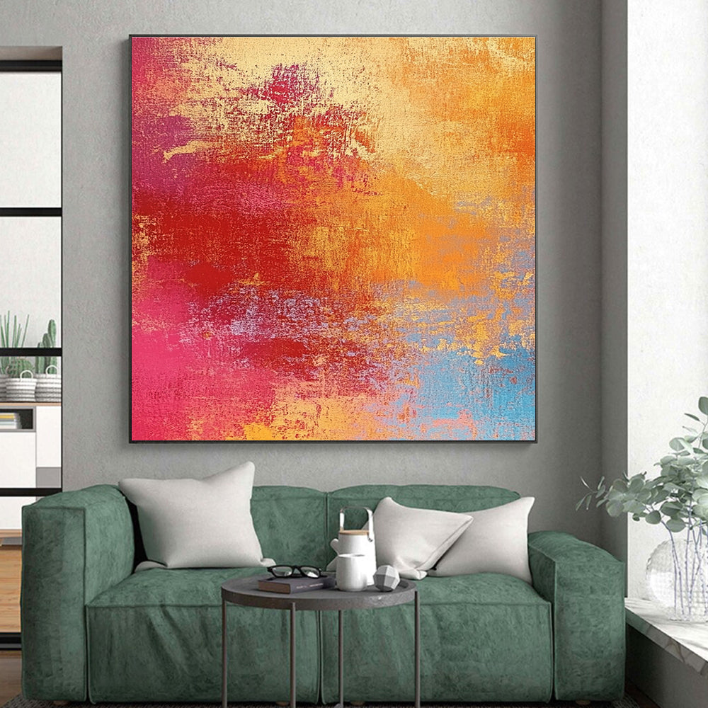 Colorful Gradient Abstract Painting with Blended Hues GER501