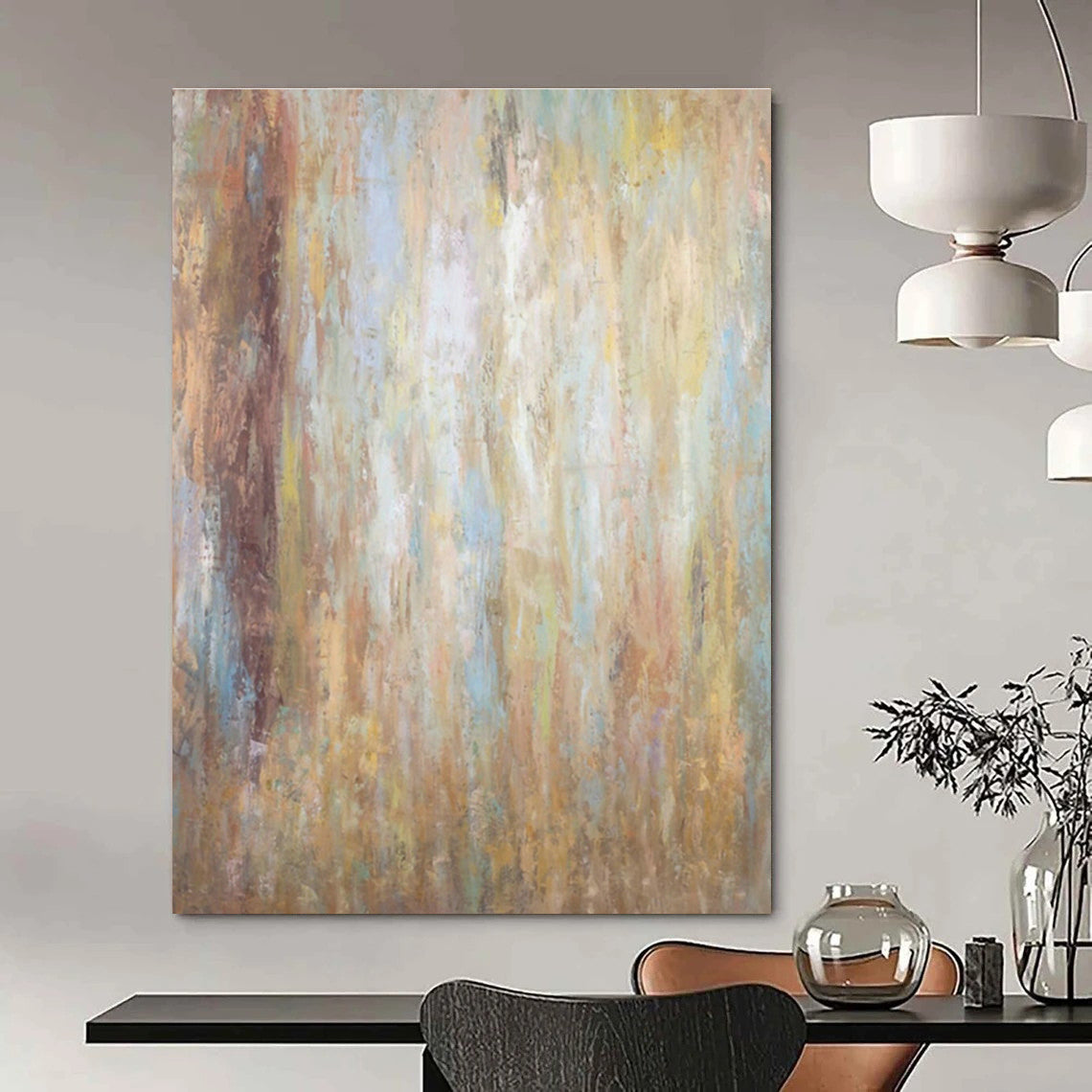 Large Hand-Painted Abstract Mural, a Creative Decoration for Office and Corridor DLZ0953
