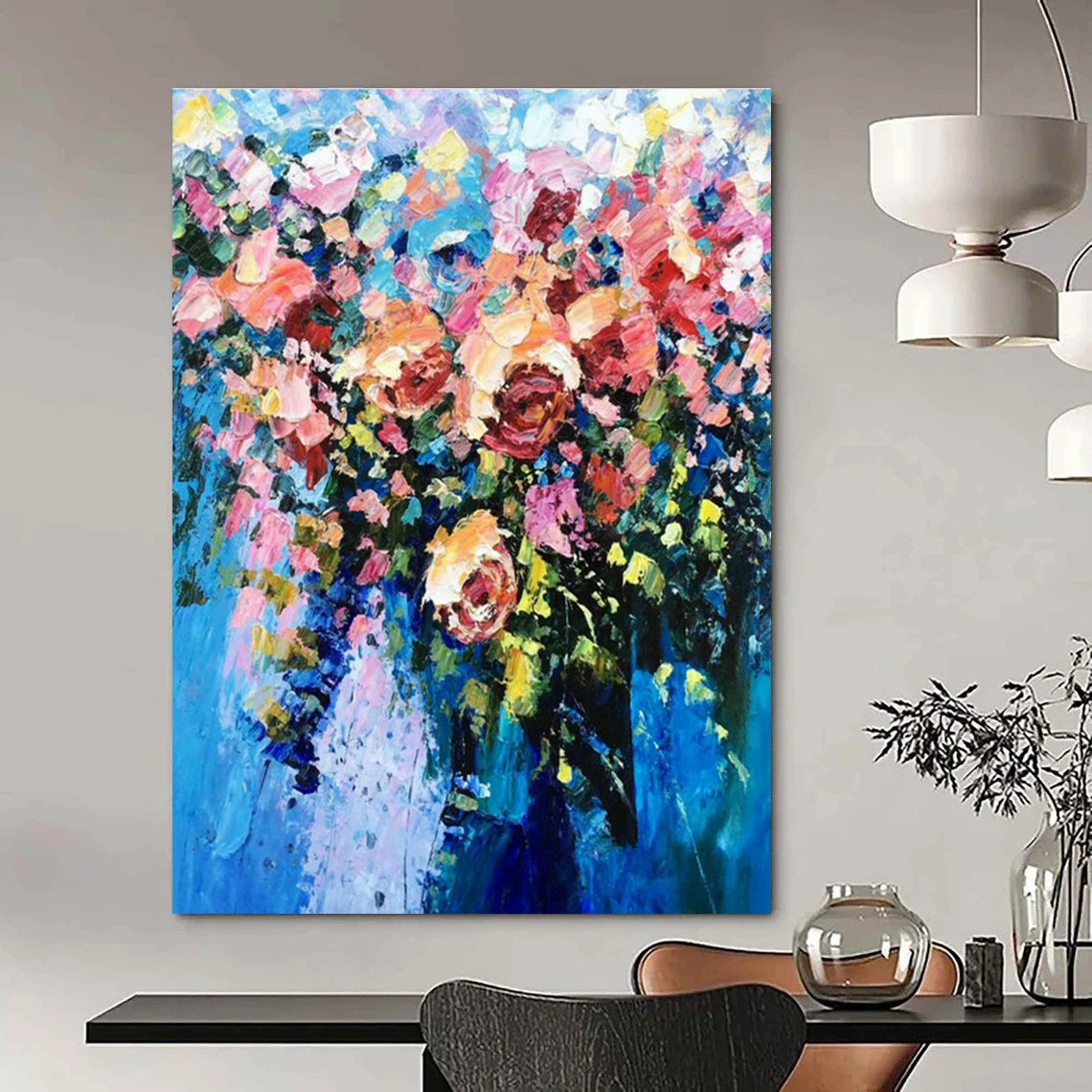 Oversized Custom Handmade Abstract Painting for Entryway & Bedroom DLZ1356