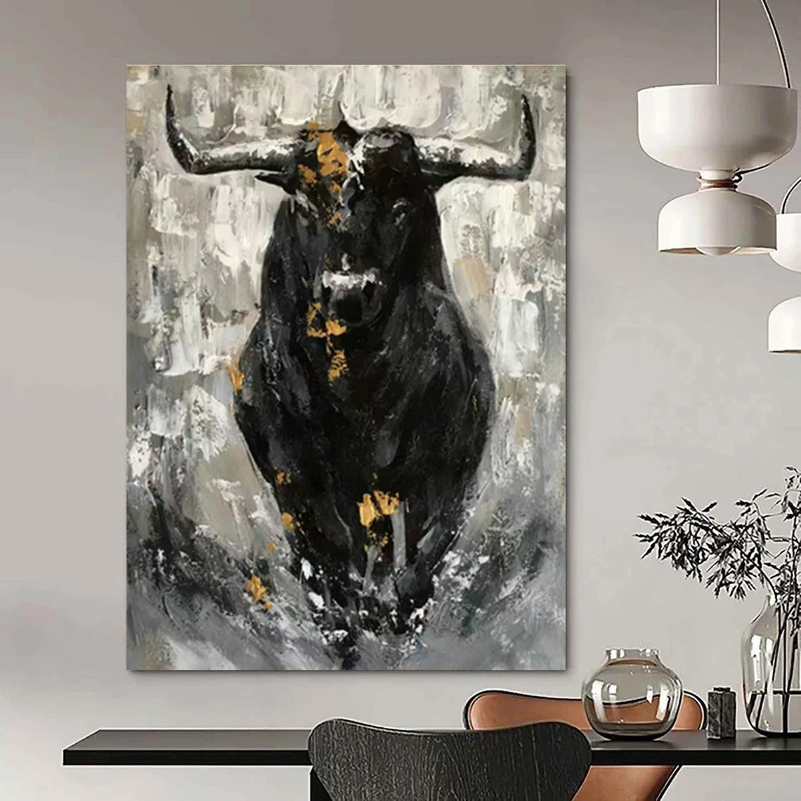 Oversized Hand - Painted Abstract Murals for Bedroom and Cottage Living Room DLZ0535