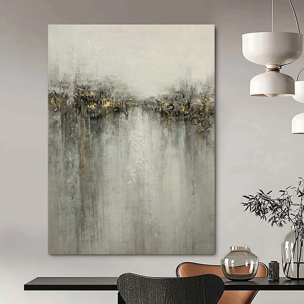 Custom - Designed Hand - Painted Abstracts for Dining Room and Entryway DLZ0531