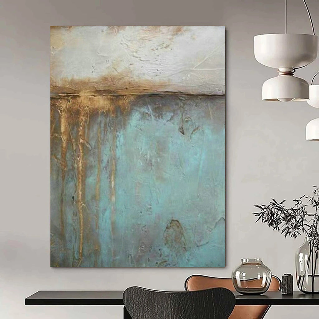 Large Custom Handmade Abstract Canvas for Hallway and Dining Room DLZ1473