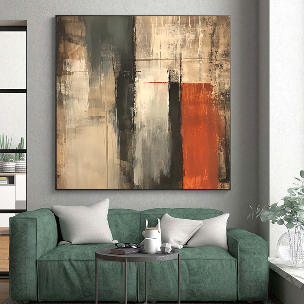 Multi - Toned Urban Abstract Painting with Industrial Vibes GER229