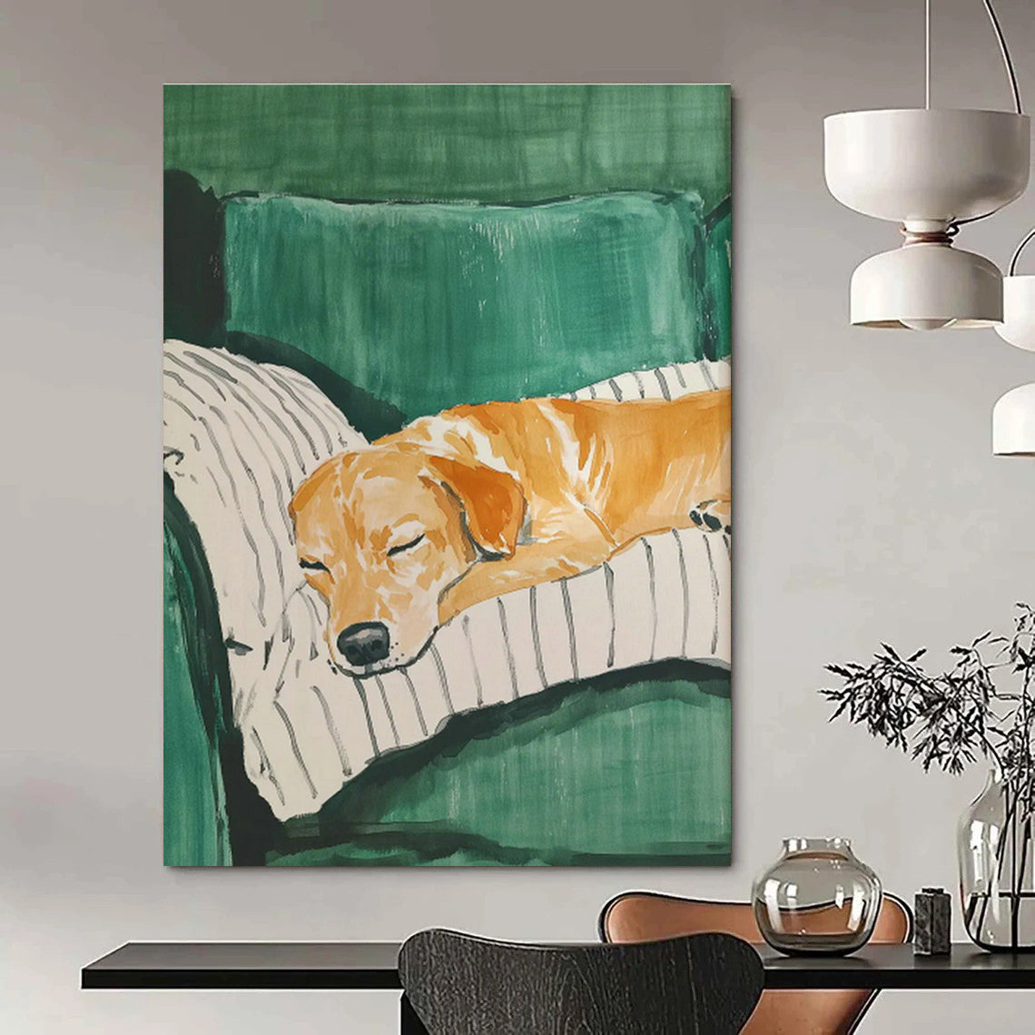 Custom Hand - Painted Abstract Art for Living Room Entertainment Centers & Entryway Umbrella Stands DLZ0688
