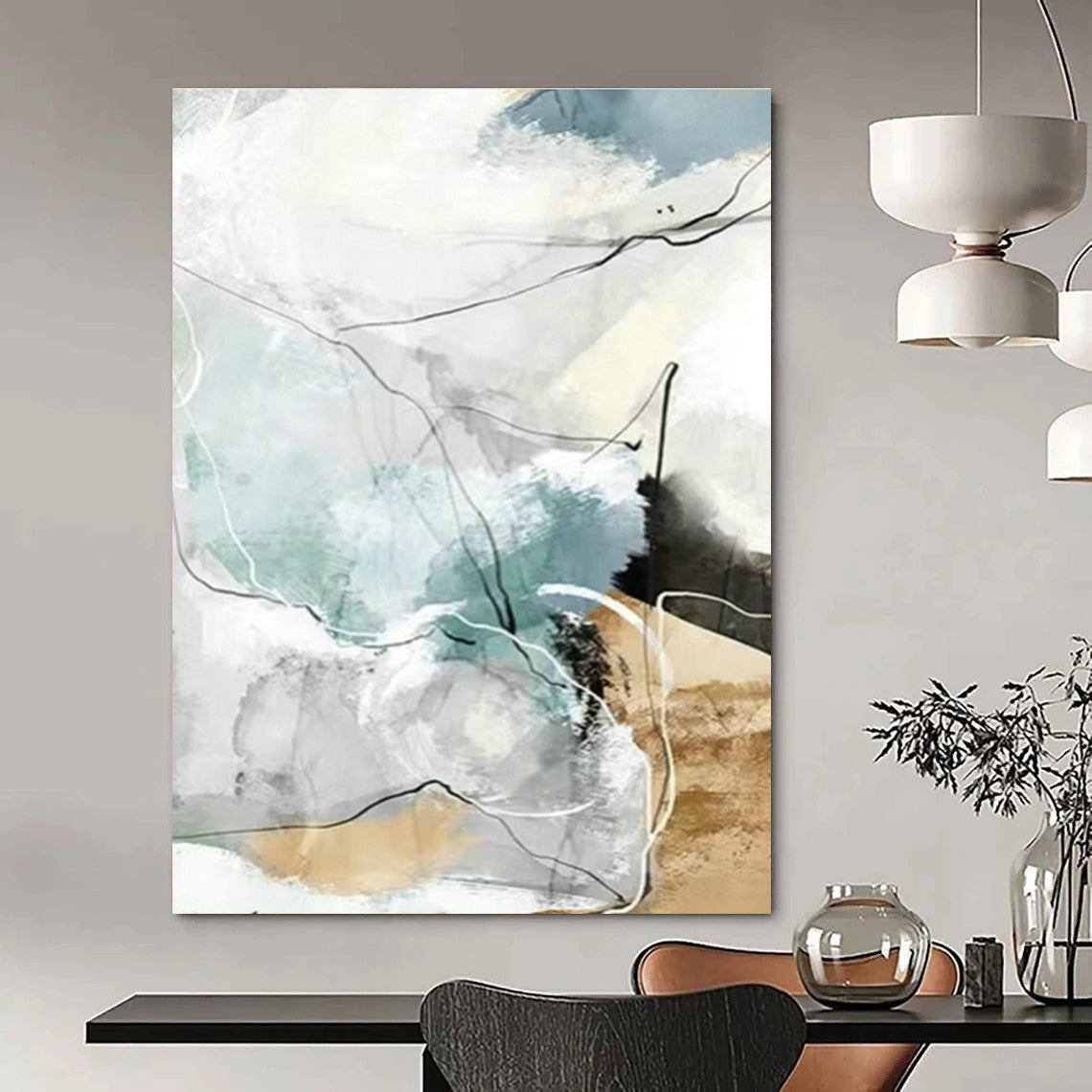 Oversized Handcrafted Abstract Decor for Dining Room & Hallway DLZ1344