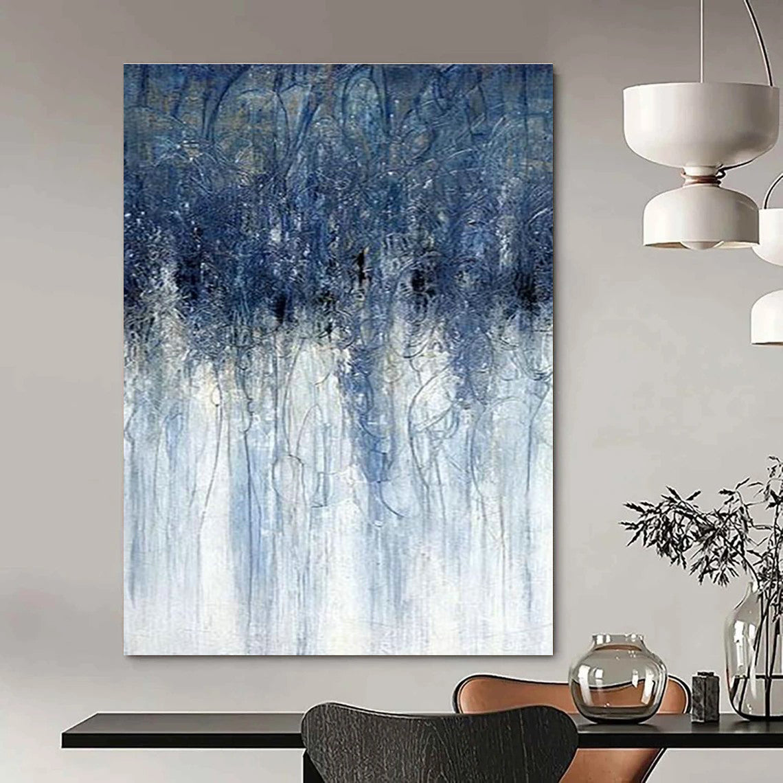 Vastly Oversized Custom-Tailored Handmade Abstract Painting for Cottage & Living Room DLZ2237