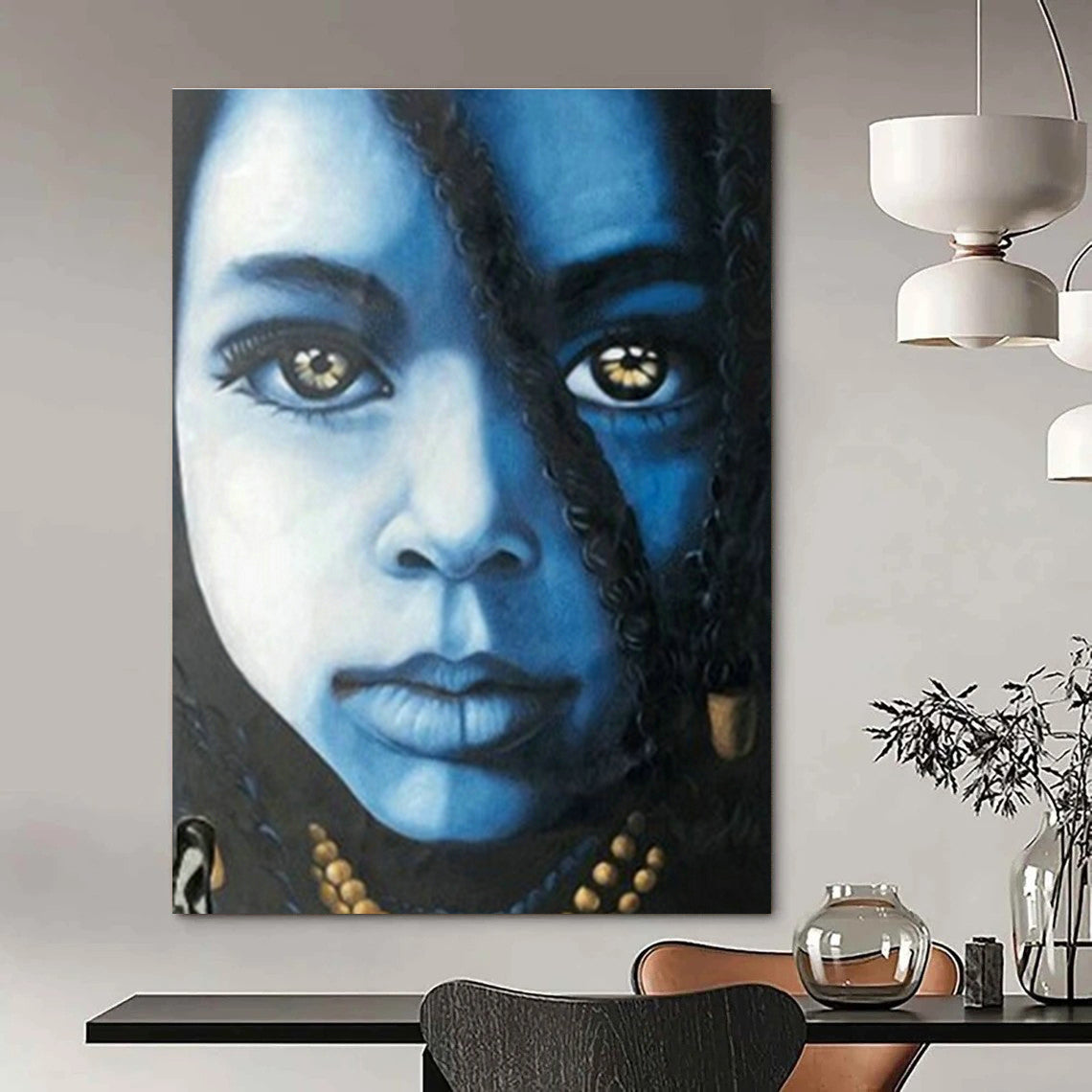 Handmade Abstract Wall Art for Cottage Hallway and Living Room DLZ1609