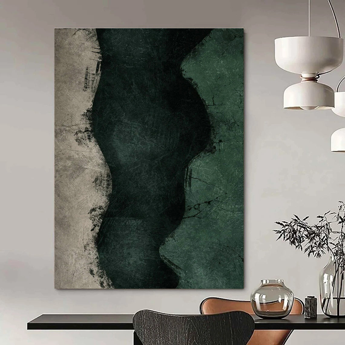 Custom - Composed Handmade Abstract Art for Cottage Office & Hallway DLZ1378