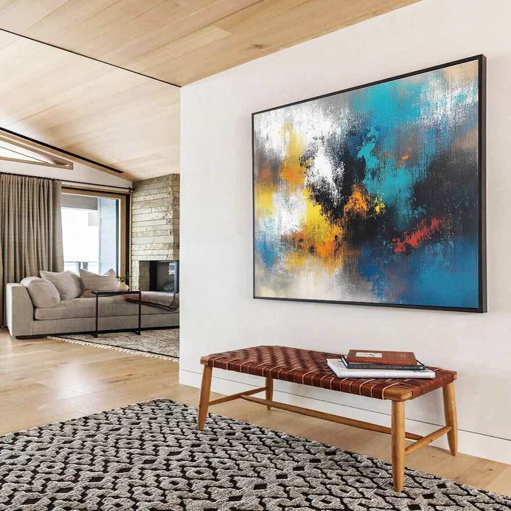 Colorful Abstract Blend - Expressive Modern Abstract Painting DYP001