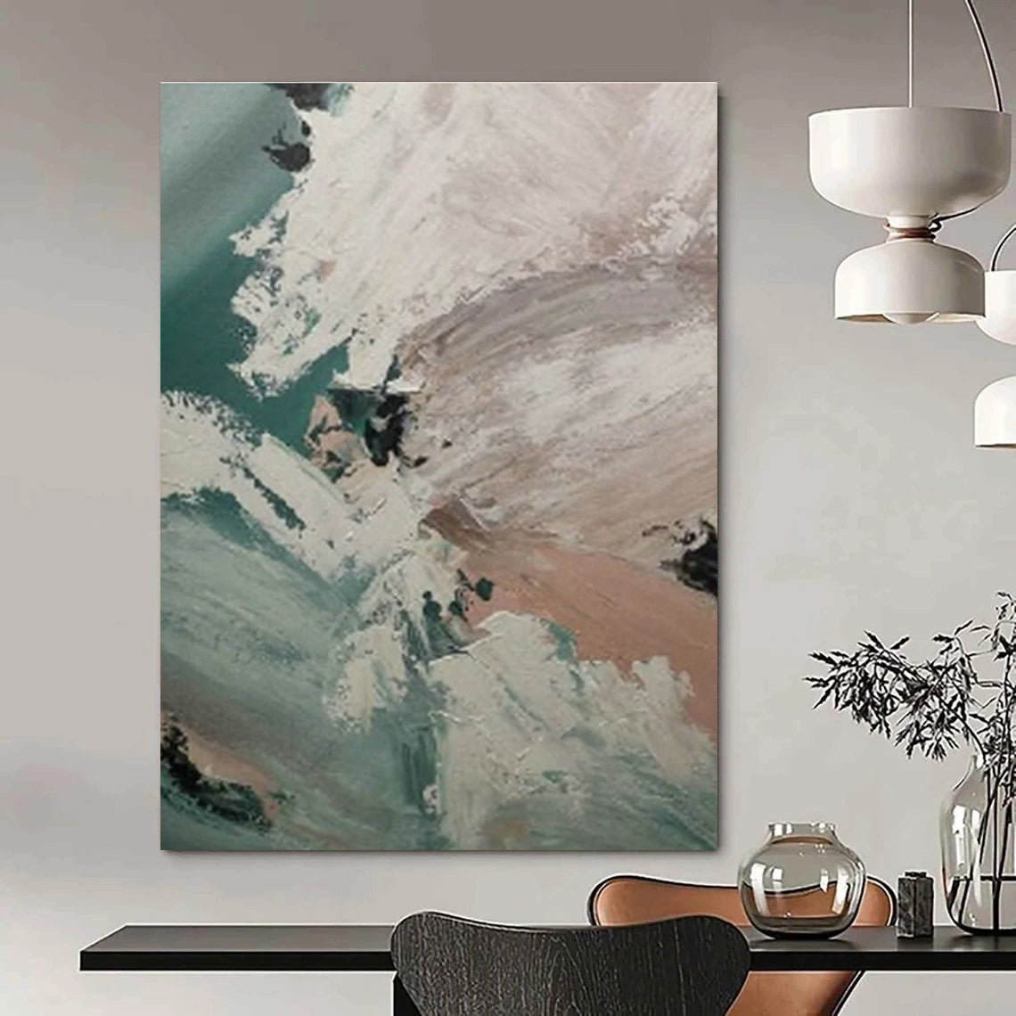 Custom Abstract Murals for Cottage Bedroom Balcony Railing Spindles & Office Cubicle Partition Cut - outs DLZ0876