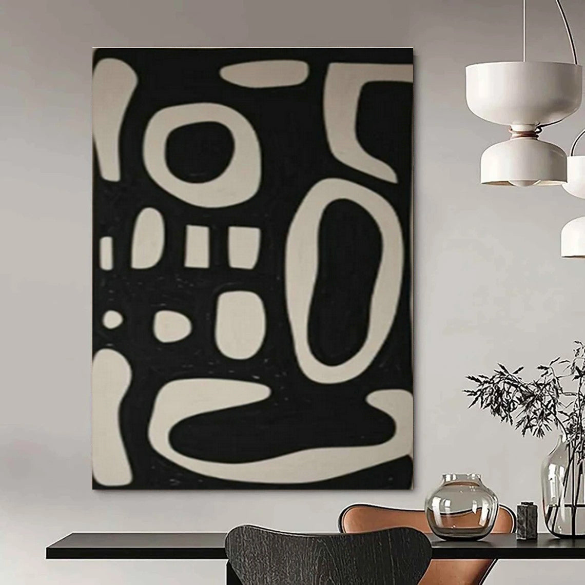 Large Customizable Handmade Abstract Wall Decor for Living Room Console Table Backdrop and Bedroom Dresser Mirror Wall DLZ1977
