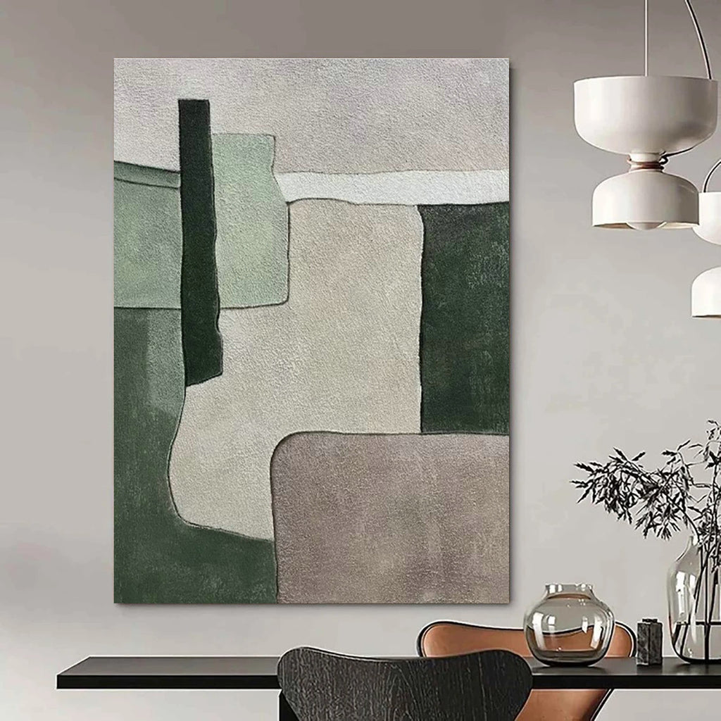 Oversized Abstract Hand - Painted Murals for Living Room Vaulted Ceilings & Entryway Soffits DLZ0589