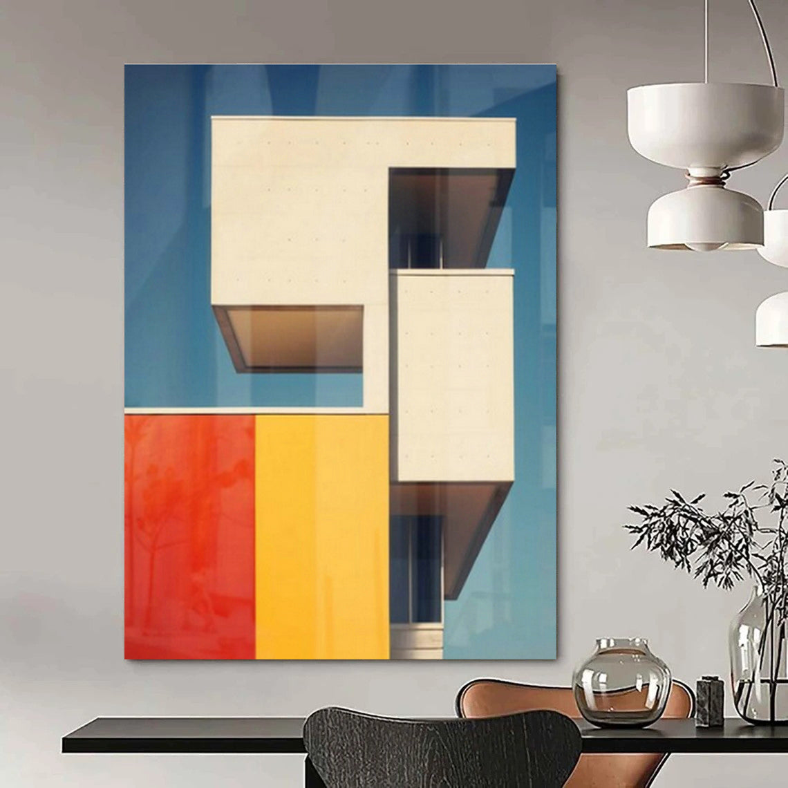 Oversized Custom Handmade Abstract Wall Decor for Cottage Office Meeting Nook Wall and Bedroom Reading Loft Wall DLZ1944