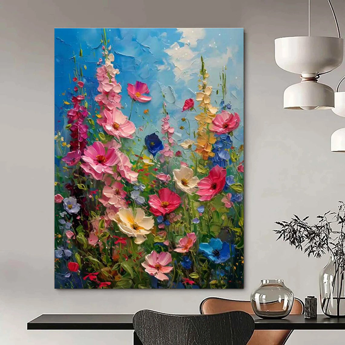 Hand-Painted Abstract Canvas for Bedroom & Entryway DLZ2294