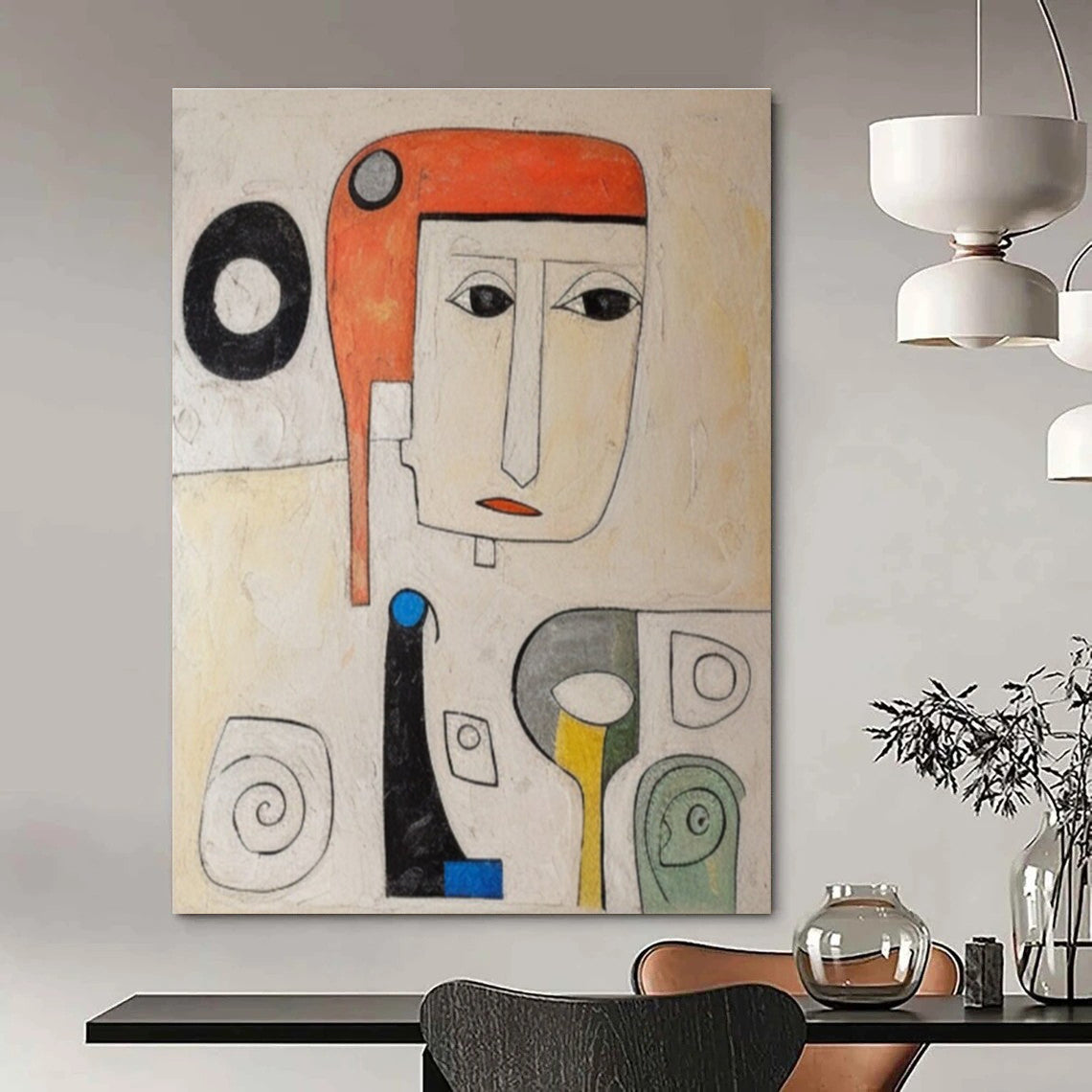 Colorful Abstract Portrait Painting ADGE004