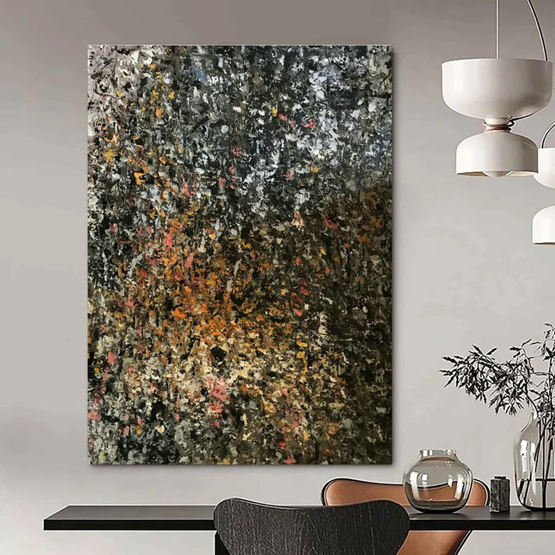 Hand - Painted Abstract Art for Dining Room and Entryway DLZ0758