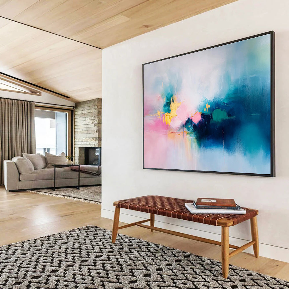 Colorful Abstract Dreamscape Painting with Pastel Hues DYP541