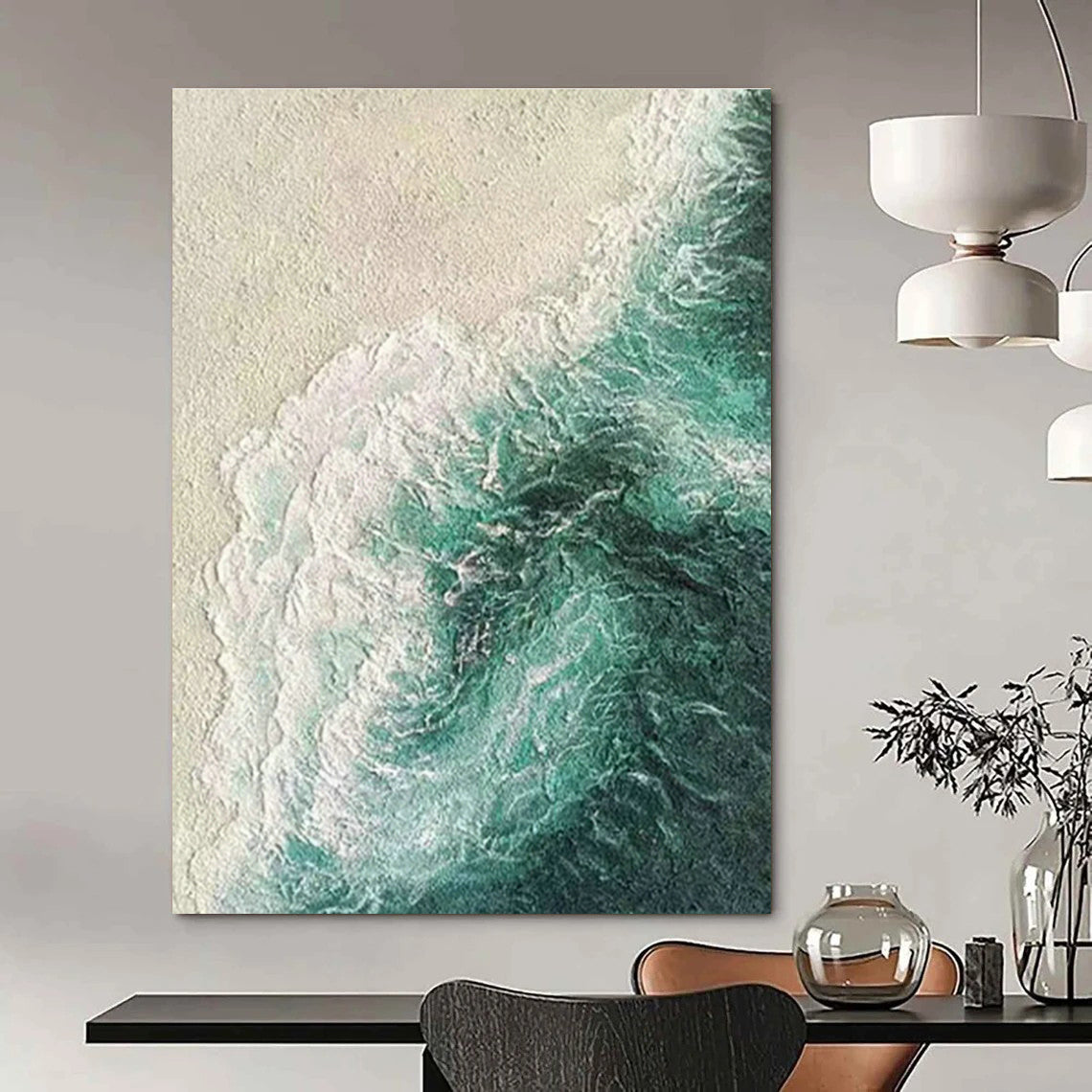 Oversized Abstract Paintings for Living Room Entertainment Center Media Storage Doors & Office Copy Room Supply Cabinet Fronts DLZ0874