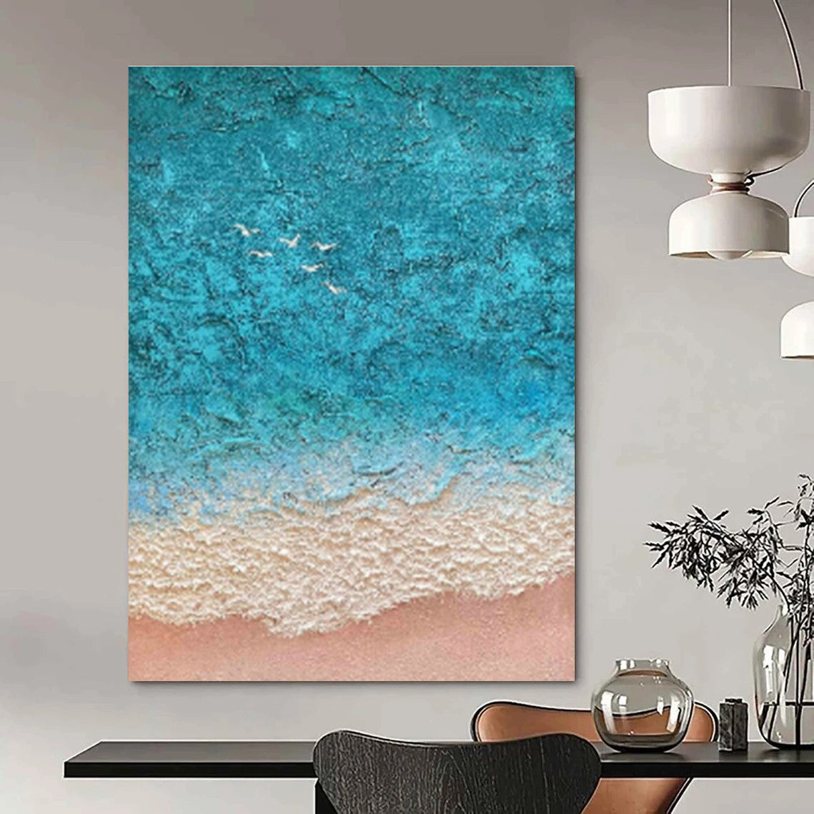 Massive Custom Abstract Paintings for Dining Room Banquet Hall Dance Floor Borders & Office Training Center Floor Markings DLZ0886