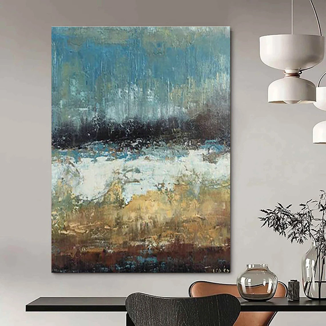 Abstract Hand - Painted Canvases for Living Room and Dining Room DLZ0638