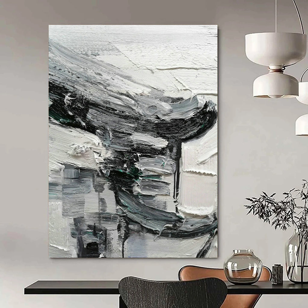 Large Handcrafted Abstract Painting for Dining Room & Entryway DLZ1304