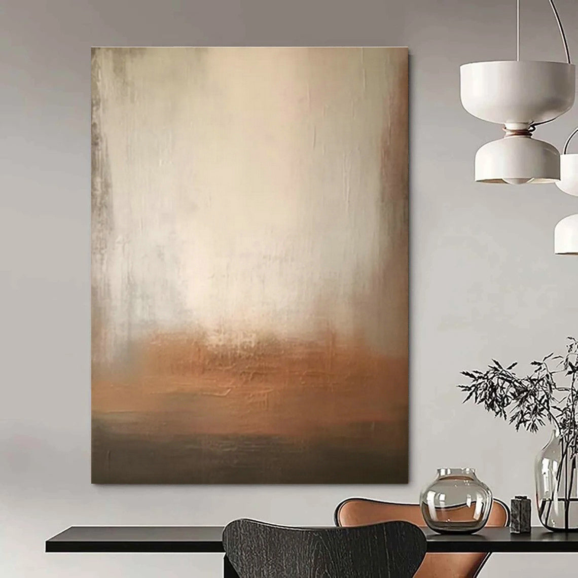 Oversized Abstract Hand - Painted Murals for Office Reception Ceilings & Bedroom Alcove Walls DLZ0831