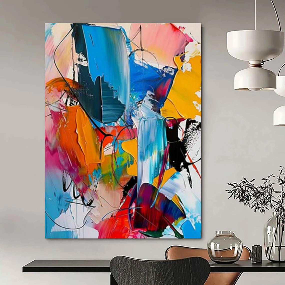 Customization of Large - sized Hand - Painted Abstract Paintings for Cottages, Create a Cozy Atmosphere DLZ0356