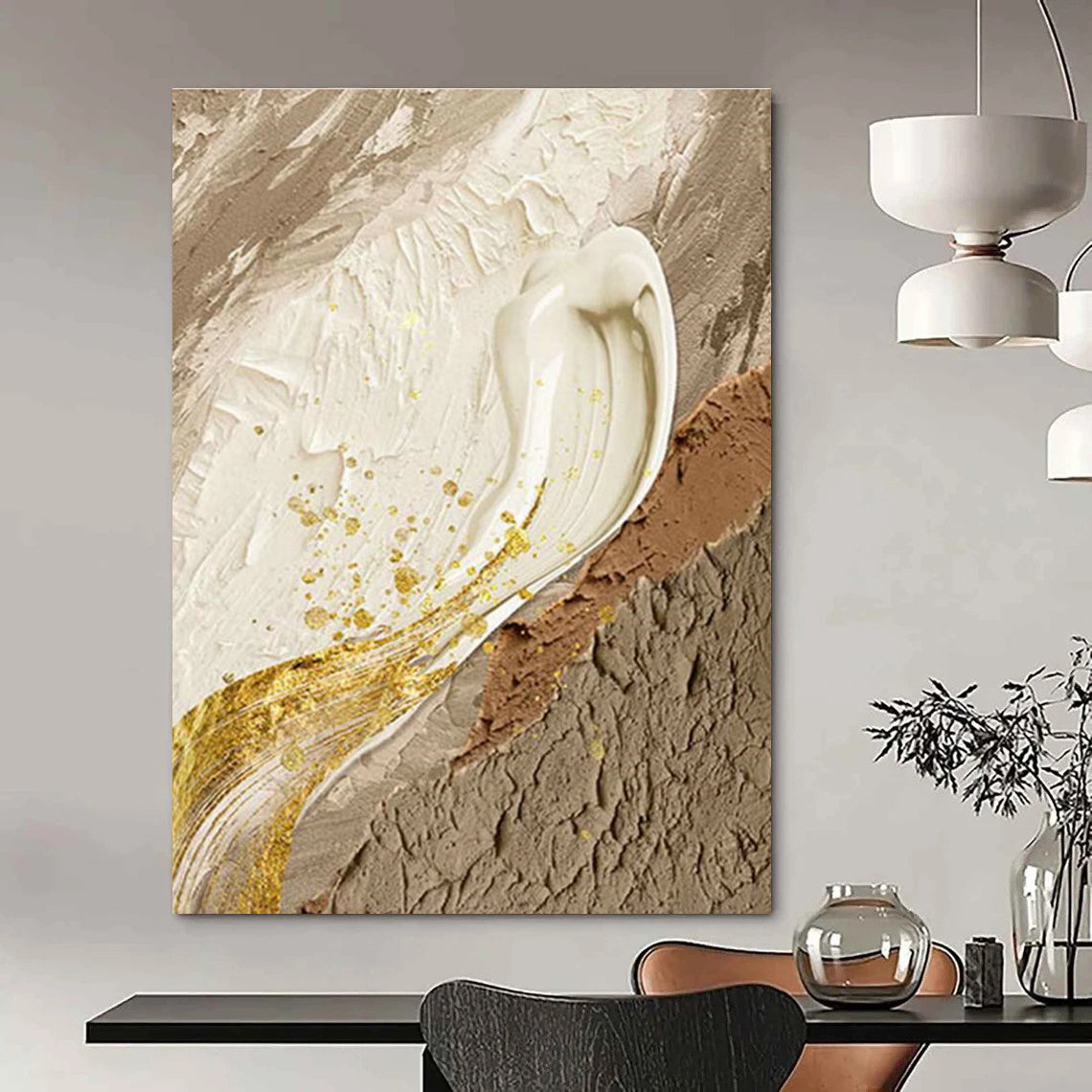 Ginormous Custom-Sized Handmade Abstract Painting for Bedroom & Dining Room DLZ2187
