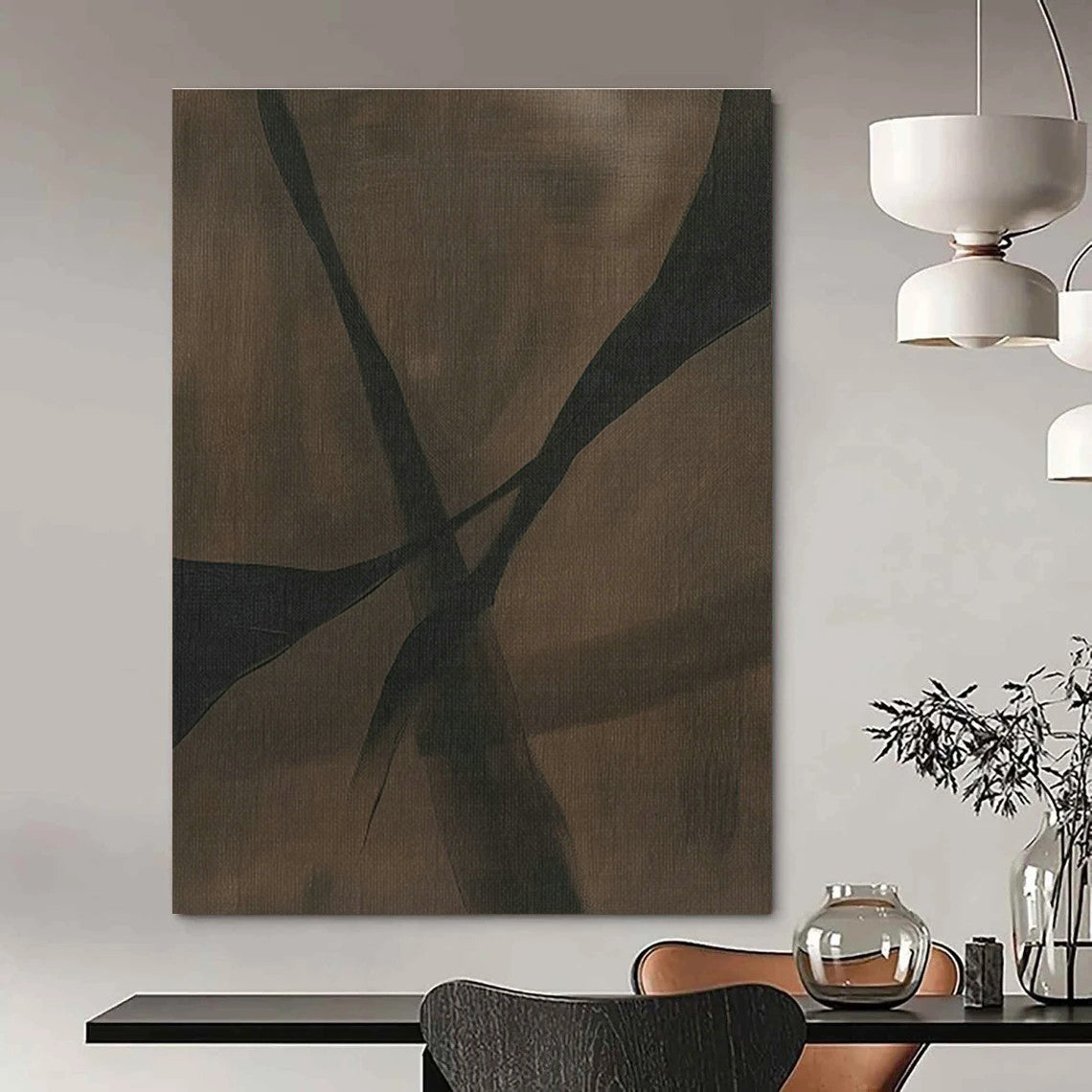Massive Custom Abstract Mural for Cottage Bedroom & Dining Room DLZ1166