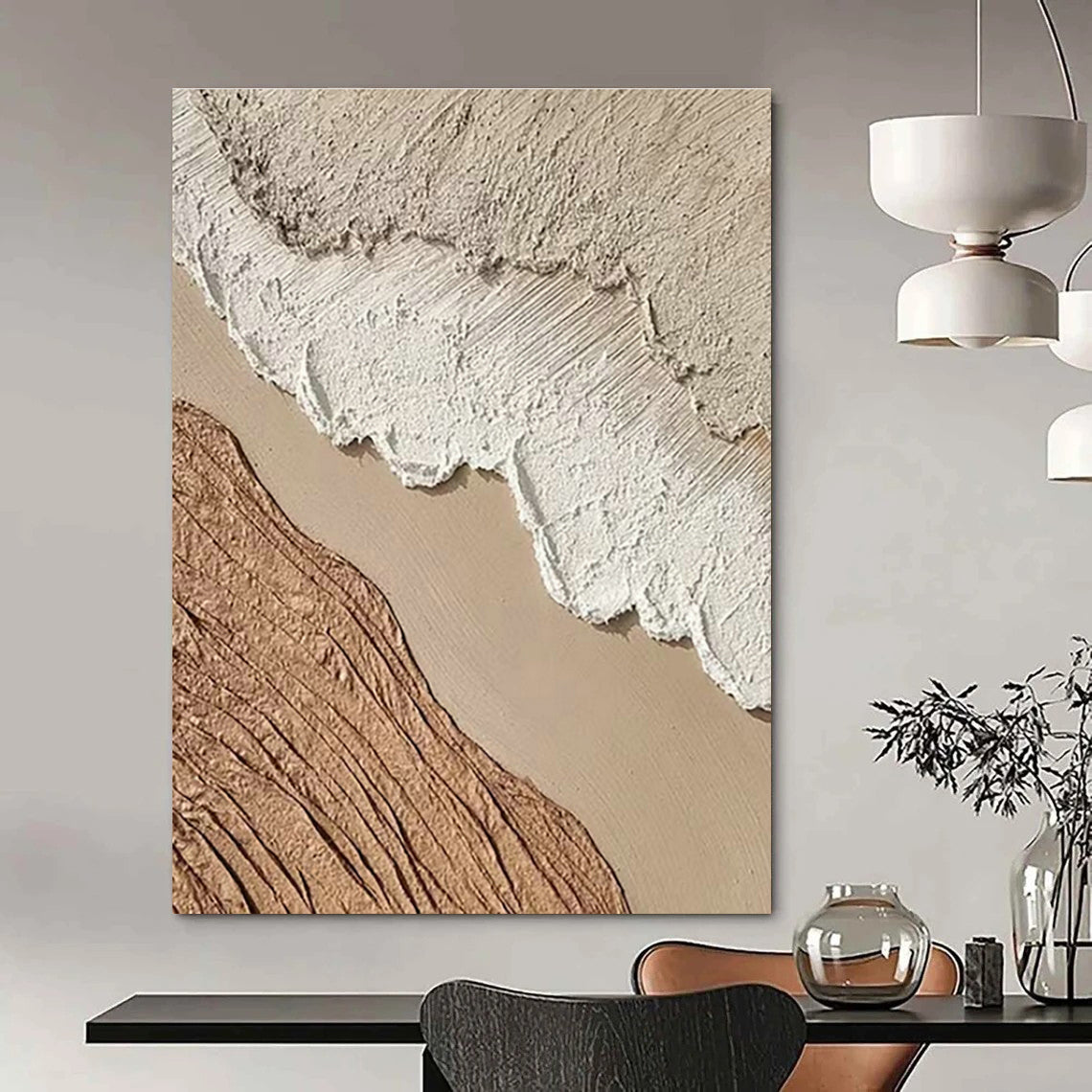 Customizable Handmade Abstract Wall Art for Dining Room and Cottage Hallway DLZ1518