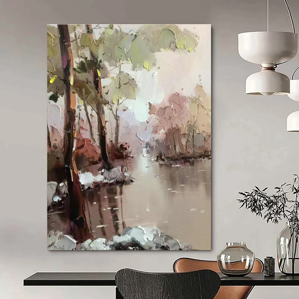 Oversized Handmade Abstract Canvas for Office & Hallway DLZ1303