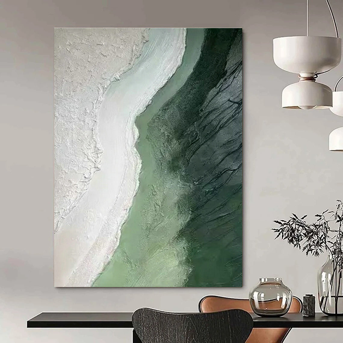 Extra-large Custom Handmade Abstract Painting for Hallway Stairwell and Entryway Foyer DLZ1835