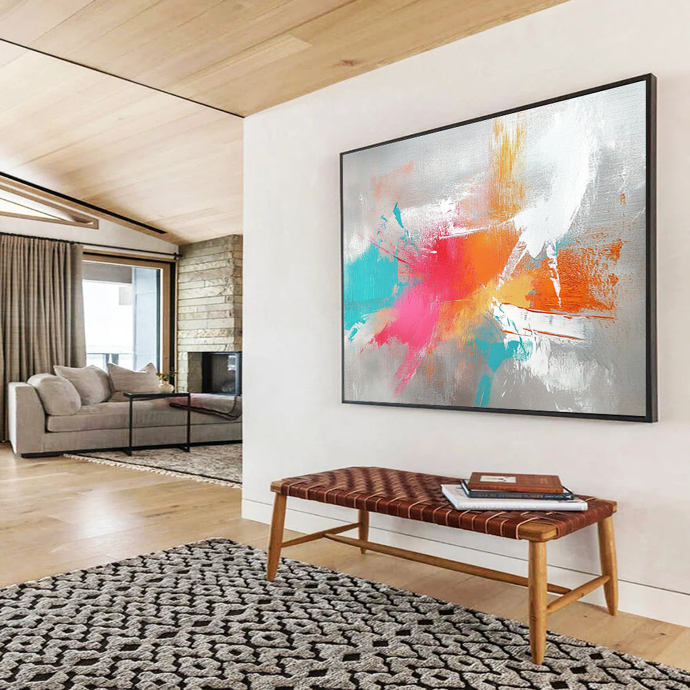 Colorful Splash Abstract Painting with Vibrant Colors DYP307